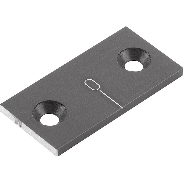 Zero Mark Holes, Horizontal L=30 15X2, Aluminum Black Anodized